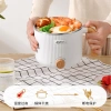 AIDRVI Instant noodle cooking Wonder portable electric cooker, dormitory student pot, instant noodle cooking pot, multi-functional household all-in-one pot, small electric heating. The pot hot pot is white. details Picture